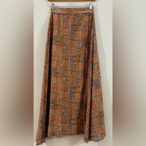 Women's Multicolor Patterned Maxi Skirt